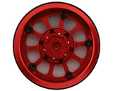 Treal Hobby 1.9" Type C Multi-Spoke Aluminum Crawler Beadlock Wheels (Red) (4) (116g ea)