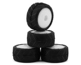 UpGrade RC Micro Spiker Pre-Mounted Carpet Tires for Losi® Micro-T (White) (4)