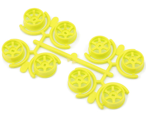 Yeah Racing Mini-Z AWD 8.5mm 5-Spoke Narrow Rims Set (Florescent Yellow) (0mm/+1mm/+2mm/+3mm)