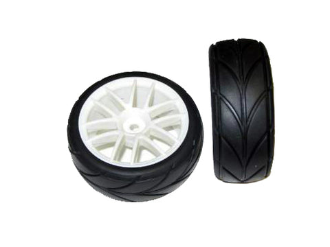 Redcat White Wheels and Tires (1 Pair) - 02020W
