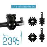 INJORA Black Aluminum Front & Rear Axles Set for Axial SCX24