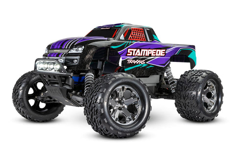 Traxxas Stampede 1/10 Scale 2wd Brushed Monster Truck w/ LED Lights - Purple
