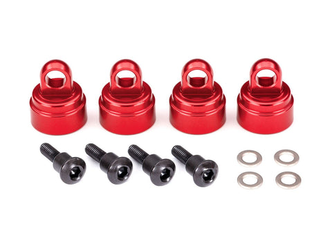 Traxxas Shock Caps Ultra Aluminum Anodized Red (4)