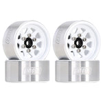 INJORA 1.0'' 9-Spokes Deep Dish Stamped Steel Beadlock Wheel Rims for Axial SCX24 (4)