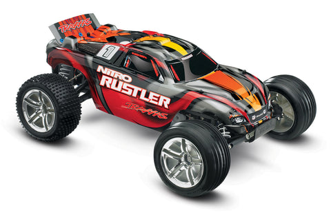 Traxxas Nitro Rustler 1/10 Scale 2WD Stadium Truck - Red