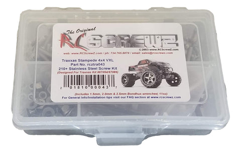 RC Screwz Stainless Steel Screw Kit For The Traxxas Stampede 4×4 RTR (#67054/86)