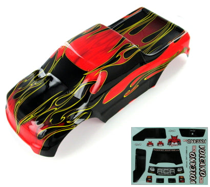 Redcat 1/10 Truck Body Red Flame w/ Decals - 88049-R