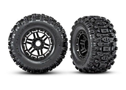 Traxxas Black Wheels Dual Profile w/ Sledgehammer Tires & Foam, TSM Rated