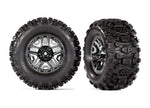 Traxxas Black Chrome 2.8" Wheels w/ Sledgehammer Tires & Foams (2)