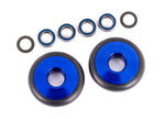 Traxxas Wheelie Bar Wheels Aluminum Blue w/ Bearings