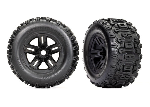 Traxxas Sledgehammer 3.8 Wheels and Tires Pre-Glued w/ Foam Inserts (2) - 9672