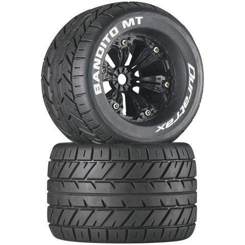 Duratrax Bandito MT 3.8" Mounted 1/2" Offset Tires, Black (2)