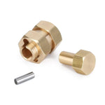 INJORA 4PCS Brass Wheel Hex Hub +5mm Extenders for Axial SCX24