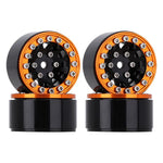 INJORA 1.0" 12-Spokes Beadlock Aluminum Wheel Rims for 1/24 RC Crawlers (4)