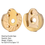 INJORA Axial SCX10 III Capra 1.9 Heavy Duty Brass Portal Steering Knuckle Caps