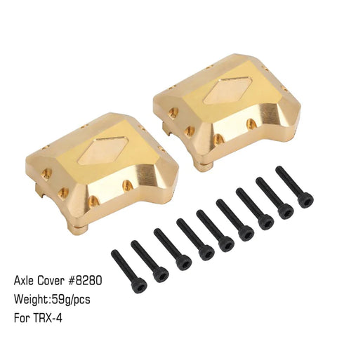 INJORA 2PCS Brass Front Rear Differential Axle Cover #8280 for TRX-4