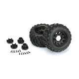 Pro-Line 1/10 Badlands MX28 Fr/Rr 2.8" MT Tires Mounted 12mm Blk Raid (2)