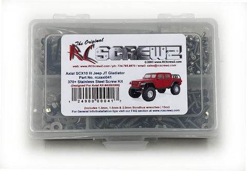 RC Screwz Stainless Steel Screw Kit For The Axial SCX10 III Jeep JT Gladiator (AXI03006T1/T2)