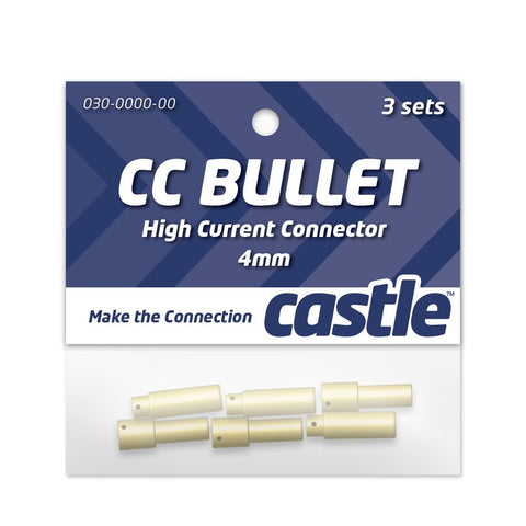 Castle Creations 4mm High Current Bullet Connectors 3 Pack