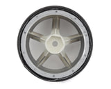 Firebrand RC Highfive XDR9 5° Pre-Mounted Slick Drift Tires (4) (Chrome) w/Diamond Tires, 12mm Hex & 9mm Offset