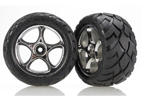 Traxxas Tracer 2.2" Chrome Wheels w/ Anaconda 2.2 Tires & Foams