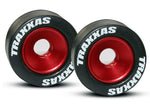 Traxxas Wheelie Bar Wheels Anodized Red (2)