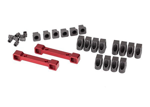 Traxxas  Suspension Arm Mounts Aluminum Red Front and Rear 4-Tec