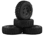 JConcepts Landmines 1.0" Pre-Mounted Tires w/Glide 5 Wheels (Black) (4) (Gold) w/7mm Hex