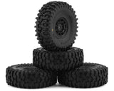 JConcepts Tusk 1.0" Pre-Mounted Tires w/Hazard Wheel (Black) (4) (Gold) w/7mm Hex