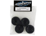 JConcepts Tusk 1.0" Pre-Mounted Tires w/Hazard Wheel (Black) (4) (Gold) w/7mm Hex