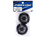 Pro-Line Showtime Front Drag Racing Wheels w/12mm Hex (Black) (2)