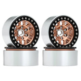 INJORA 4PCS 1.9" Aluminum Alloy Beadlock Wheel Rims for 1/10 RC Rock Crawler
