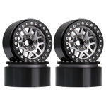 INJORA 4PCS 2.0" 12-spoke Metal Beadlock Wheel Rims Fit 1.9 RC Crawler Tires